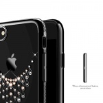 Pouzdro Crystal (Swarovski) KINGXBAR iPhone 7/8 Starry Sky Dew piano černá