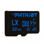 32GB microSDHC Patriot V10 A1, class 10 U1 až 90MB/s + adapter, PSF32GLX11MCH