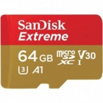 SanDisk Extreme/micro SDXC/64GB/160MBps/UHS-I U3 / Class 10/+ Adaptér, SDSQXA2-064G-GN6MA