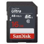 + SanDisk Ultra SDHC 16GB 48MB/s Class10 UHS-I, SDSDUNB-016G-GN3IN