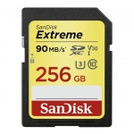 + SanDisk Extreme SDXC 256GB 90MB/s Class 10 UHS-I, SDSDXVF-256G-GNCIN