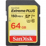 SanDisk Extreme Plus SDXC 64GB 150MB/s V30 UHS-I, SDSDXW6-064G-GNCIN