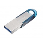 SanDisk Ultra Flair 128GB USB 3.0 tropická modrá, SDCZ73-128G-G46B