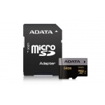ADATA MicroSDXC 64GB U3 až 95MB/s + adapter, AUSDX64GUI3CL10-RA1