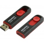 16GB USB ADATA C008  černo/červená (potisk), AC008-16G-RKD