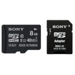 SONY microSD karta 8GB, class10, 90MB/s, adapter, SR8UYA