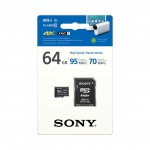 SONY microSD karta 64GB, class10, 95MB/s, adapter, SR64UXA