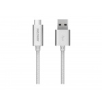 Kabel AVACOM TPC-100S USB - USB Type-C, 100cm, stříbrná, DCUS-TPC-100S