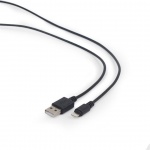 GEMBIRD Kabel CABLEXPERT USB 2.0 Lightning (IP5 a vyšší) nabíjecí a synchronizační kabel, 1m, černý, CC-USB2-AMLM-1M