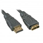 PremiumCord prodlužovací kabel HDMI, M/F, 2m, kphdmf2