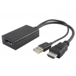 PremiumCord  adaptér HDMI to  DisplayPort  Male/Female s napájením z USB, kportad09