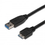  PremiumCord Kabel Micro USB 3.0 5Gbps USB A - Micro USB B, MM, 1m, ku3ma1bk