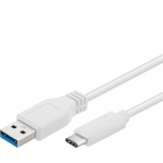 PremiumCord USB-C/male - USB 3.0 A/Male, bílý, 2m, ku31ca2w