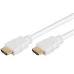 PremiumCord HDMI High Speed + Ethernet kabel,bílý, zlacené konektory, 3m, kphdme3w