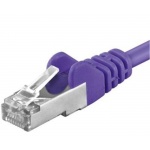 Premiumcord Patch kabel CAT6a S-FTP, RJ45-RJ45, AWG 26/7 3m, fialová, sp6asftp030V
