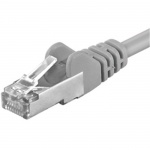 Premiumcord Patch kabel CAT6a S-FTP, RJ45-RJ45, AWG 26/7 1,5m, šedá, sp6asftp015