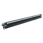 19" Patch panel Solarix 24 x RJ45 CAT6 UTP černý, SX24L-6-UTP-BK