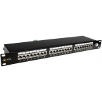 19" patch panel Solarix 24 x RJ45 CAT6 STP černý 1U SX24-6-STP-BK, 24200124