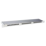 19" patch panel Solarix 24xRJ45 CAT6 STP s vyvazovací lištou 0,5U SX24HD-6-STP-SL, 24000147