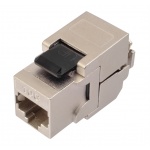 Samořezný keystone Solarix CAT6A STP RJ45 SXKJ-10G-STP-BK-SA Component Level a 4PPoE certifikace, 25286902