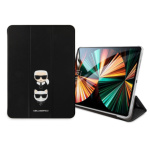 Karl Lagerfeld and Choupette Head Saffiano Pouzdro pro iPad Pro 12.9 (2021/2022) Black, KLFC12OKCK