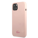 Lacoste Liquid Silicone Glossy Printing Logo Kryt pro iPhone 13 Pink, LCHCP13MSI