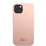 Lacoste Liquid Silicone Glossy Printing Logo Kryt pro iPhone 13 Pink, LCHCP13MSI