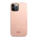 Lacoste Liquid Silicone Glossy Printing Logo Kryt pro iPhone 13 Pro Max Pink, LCHCP13XSI