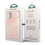Lacoste Liquid Silicone Glossy Printing Logo Kryt pro iPhone 13 Pro Max Pink, LCHCP13XSI