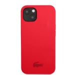 Lacoste Liquid Silicone Glossy Printing Logo Kryt pro iPhone 13 Red, LCHCP13MSR