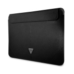 Guess Saffiano Triangle Metal Logo Computer Sleeve 13/14" Black, GUCS14PSATLK