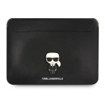 Karl Lagerfeld Saffiano Ikonik Computer Sleeve 16" Black, KLCS16PISFBK