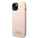 Guess Silicone Metal Logo MagSafe Kompatibilní Zadní Kryt pro iPhone 14 Plus Pink, GUHMP14MSBPLP