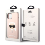 Karl Lagerfeld MagSafe Kompatibilní Kryt Liquid Silicone Karl Head pro iPhone 14 Plus Pink, KLHMP14MSLKHLP