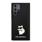 Karl Lagerfeld Liquid Silicone Choupette NFT Zadní Kryt pro Samsung Galaxy S23 Ultra Black, KLHCS23LSNCHBCK