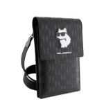 Karl Lagerfeld Saffiano Monogram Choupette NFT Taška na Telefon Black, KLWBSAKHPCK