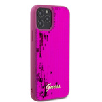 Guess Sequin Script Logo Zadní Kryt pro iPhone 12/12 Pro Magenta, GUHCP12MPSFDGSF