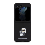 Karl Lagerfeld PU Saffiano Karl and Choupette NFT Zadní Kryt pro Samsung Galaxy Z Flip 5 Black, KLHCZF5SAKCNPK