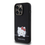 Hello Kitty Liquid Silicone Daydreaming Logo Zadní Kryt pro iPhone 15 Pro Black, HKHCP15LSKCDKK