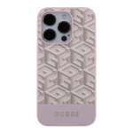 Guess PU G Cube MagSafe Zadní Kryt pro iPhone 15 Pro Pink, GUHMP15LHGCFSEP