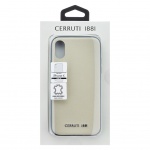 CEHCPXOWNLBE CERRUTI Leather TPU Pouzdro Beige pro iPhone X / XS, 2440886