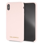KLHCPXSLLPG Karl Lagerfeld Gold Logo Silicone Case Pink pro iPhone X/XS, 2440673