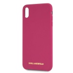 KLHCPXSLROG Karl Lagerfeld Gold Logo Silicone Case Fushia pro iPhone X/XS, 2440677