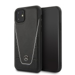 MEHCN61CLSSI Mercedes Quilted Smooth Kryt pro iPhone 11 Black, 2449531