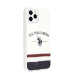 USHCN58PCSTRB U.S. Polo TPU Tricolor Blurred Kryt pro iPhone 11 Pro White, 2450938