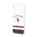 USHCI8PCSTRB U.S. Polo TPU Tricolore Kryt pro iPhone 8/SE2020 White, 2450849