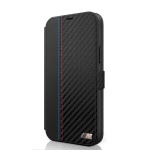 BMFLBKP12SMCARBK BMW PU Carbon Contrast Book Pouzdro pro iPhone 12 mini 5.4 Black, 2454161