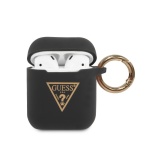 GUACA2LSTLBK Guess Triangle Silikonové Pouzdro pro Airpods 1/2 Black, 57983101255