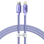 Baseus  Crystal Shine Series Datový Kabel USB-C - Lightning 20W 1,2m Purple, CAJY000205