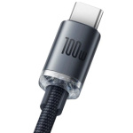 Baseus  Crystal Shine Series Datový Kabel USB - USB-C 100W 1,2m Black, CAJY000401